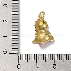 Rack Plating Brass Enamel Pendants&nbsp;KK-H473-15G