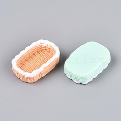 Opaque Resin Rattan Basket Display Decorations&nbsp;DJEW-T001-02M