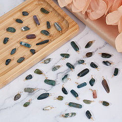 50Pcs Natural Indian Agate Pendants&nbsp;G-DC0001-43