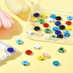 36Pcs 9 Colors Handmade Evil Eye Lampwork Beads&nbsp;LAMP-FS0001-23