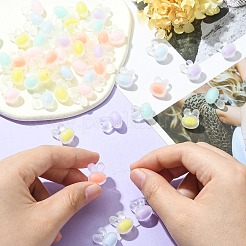 60Pcs 6 Colors Transparent Clear Acrylic Beads&nbsp;FACR-CJ0001-10