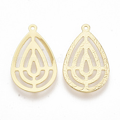 Brass Filigree Pendants&nbsp;X-KK-G378-09G