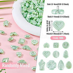 100G Pearlized Opaque Acrylic Beads&nbsp;OACR-TA0004-32B