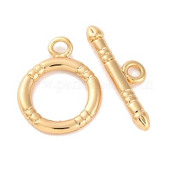 Rack Plating Eco-Friendly Brass Toggle Clasps&nbsp;KK-S403-16G