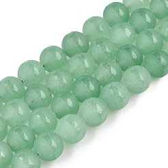 Frosted Natural White Jade Beads Strands&nbsp;G-T138-10mm-209D