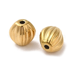 304 Stainless Steel Corrugated Beads&nbsp;STAS-I203-30G