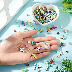 360Pcs 12 Styles Baking Paint Synthetic Turquoise Beads&nbsp;G-TA0003-32