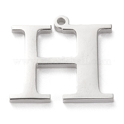 Tarnish Resistant 304 Stainless Steel Letter Pendant Rhinestone Settings&nbsp;LS-STAS-J028-01H