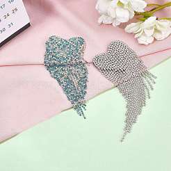 2pcs 2 color Zinc Alloy Rhinestone Cup Chain Shoulder Knot&nbsp;DIY-NB0006-56