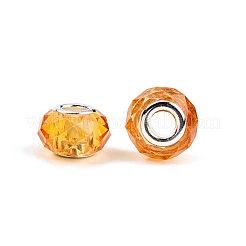 Baking Paint Transparent Glass European Beads&nbsp;GPDL-N004-C14mm-B01