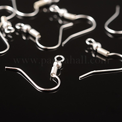 Silver Color Plated Brass Earring Hooks&nbsp;X-EC135Y-S