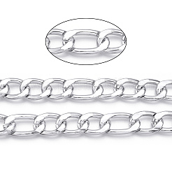 Aluminum Faceted Figaro Chain&nbsp;CHA-N003-34S