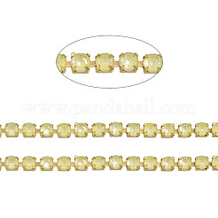 Brass Rhinestone Strass Chains&nbsp;CHC-N017-003B-C05