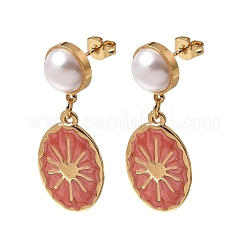 Brass Stud Earrings for Women&nbsp;KK-CBA9D38-04G-01