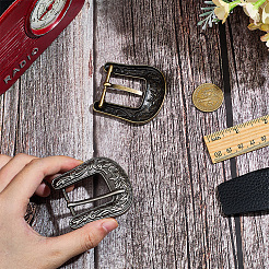 2Pcs 2 Colors Tibetan Style Alloy Center Bar Buckles&nbsp;FIND-CL0001-53