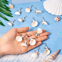 Angel Shell & Acrylic Pendant Decorations&nbsp;HJEW-TA00198