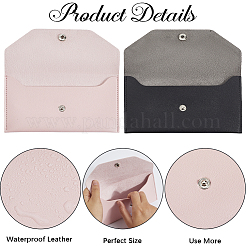 2Pcs 2 Colors PU Leather Wallets with Alloy Snap Buttons&nbsp;AJEW-CL0001-19B