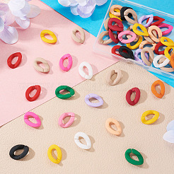 50Pcs Rubberized Style Acrylic Linking Rings&nbsp;MACR-TA0002-71