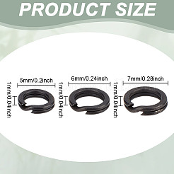304 Stainless Steel Double Loops Keychain Rings&nbsp;FIND-DR0001-35A