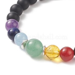 Gemstone Round Bead Stretch Bracelets&nbsp;X-BJEW-JB02368