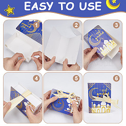 Book Shaped Paper Gift Storage Boxes with Silk Ribbon&nbsp;CON-WH0095-136B