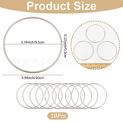 10Pcs Iron Ring for DIY Woven Net/Web with Feather&nbsp;IFIN-SP0001-56A-P