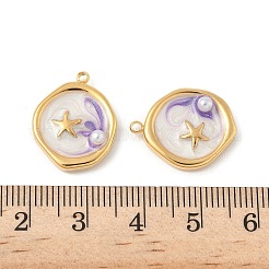 304 Stainless Steel Enamel Pendants&nbsp;STAS-U057-11G-E