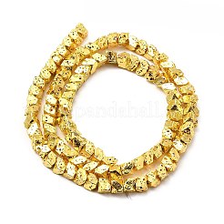Electroplated Natural Lava Rock Beads Strands&nbsp;G-G984-11G
