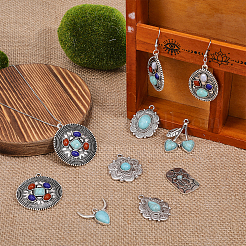 24Pcs 12 Style Synthetic Turquoise Pendants&nbsp;FIND-CA0008-21