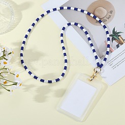 Handmade Polymer Clay Disc Beads Neck Strap Lanyard&nbsp;NJEW-SW00065-01