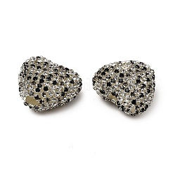 Sparkling Acrylic Heart Beads with Rhinestone Embellishment&nbsp;OACR-NH0001-02B-06