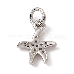 Brass Micro Pave Cubic Zirconia Charms&nbsp;ZIRC-F132-25P