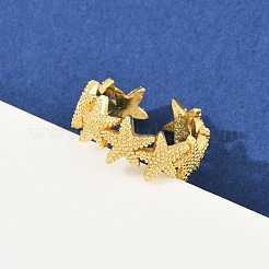 Brass Adjustable Cuff Rings for Women&nbsp;RJEW-H256-16G