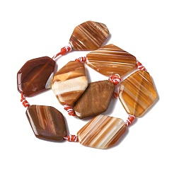 Natural Banded Agate/Striped Agate Beads Strands&nbsp;G-G196-A01-02