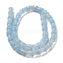 Transparent Crackle Glass Beads Strands&nbsp;GLAA-D025-01A