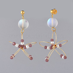 (Jewelry Parties Factory Sale)Dangle Stud Earrings&nbsp;EJEW-JE03694-03