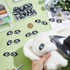 20 Pairs Polyester Clothing Patches&nbsp;DIY-PH0034-98A-02