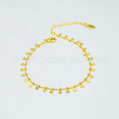 Brass Disc Coin Tassel Pendant Anklets for Women&nbsp;FY0158
