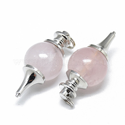 Natural Rose Quartz Pendants&nbsp;G-T073-13M