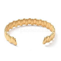 Ion Plating(IP) 304 Stainless Steel Cuff Bangles for Women&nbsp;BJEW-Z078-13G