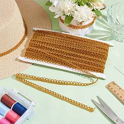 20 Yards Polyester Braided Metallic Lace Trim&nbsp;DIY-WH0491-46B