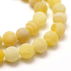 Frosted Natural Weathered Agate Beads Strands&nbsp;X-G-F367-6mm-11