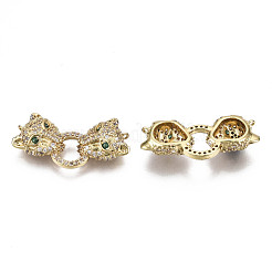 Brass Micro Pave Cubic Zirconia Links Connectors&nbsp;ZIRC-N039-076-NF