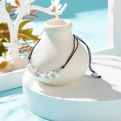 Synthetic Howlite Chips Braided Bead Bracelet&nbsp;BJEW-JB08019-13