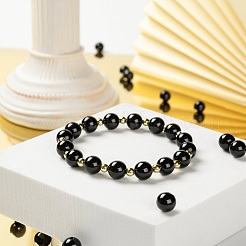 100Pcs 8mm Natural Black Tourmaline  Round Beads&nbsp;DIY-LS0002-41