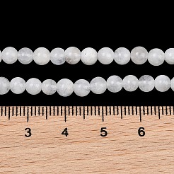 Natural Rainbow Moonstone Round Beads Strands&nbsp;G-E329-4-4.5mm-49
