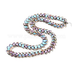 Transparent Electroplate Glass Beads Strands&nbsp;EGLA-E030-01O-01