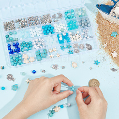 DIY Ocean Theme Jewelry Making Kit&nbsp;DGLA-PH0001-15