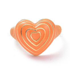 Brass Enamel Cuff Rings&nbsp;RJEW-P023-21G