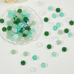 100Pcs 4 Styles Spray Painted Glass Beads&nbsp;GLAA-DC0001-51